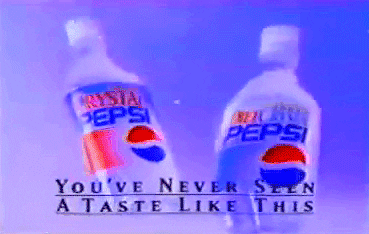 Animated vintage Pepsi VHS fragment